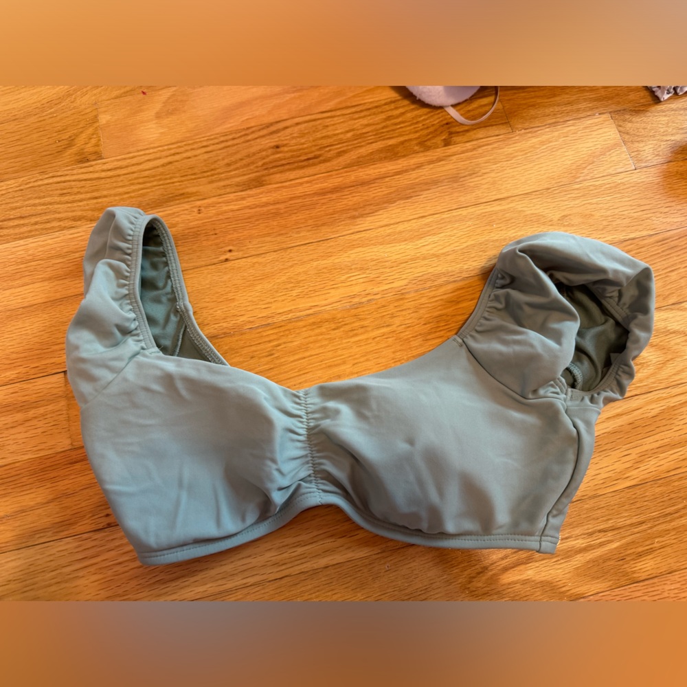 sage green bikini top from hollister size XS
